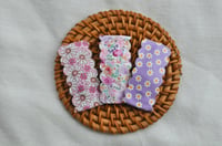 Image 2 of Pink & Purple Floral Snap Clips