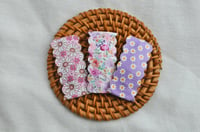 Image 3 of Pink & Purple Floral Snap Clips