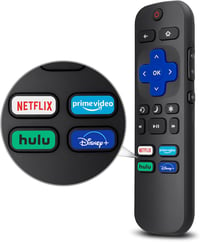 LOUTOC Replacement Remote Control Only for All Roku TV, Compatible for TCL Roku/Hisense Roku/Onn Rok