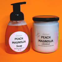 Image 1 of Peach Magnolia  Candle & Hand Soap
