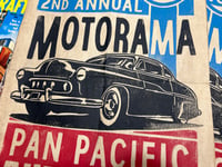 Image 2 of 1951 Motorama Mercury aged Linocut Print (3 colors edition) FREE SHIPPING