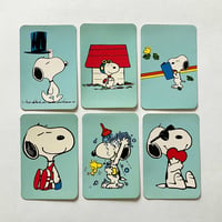 Image 1 of Carte  calendrier Snoopy année 85