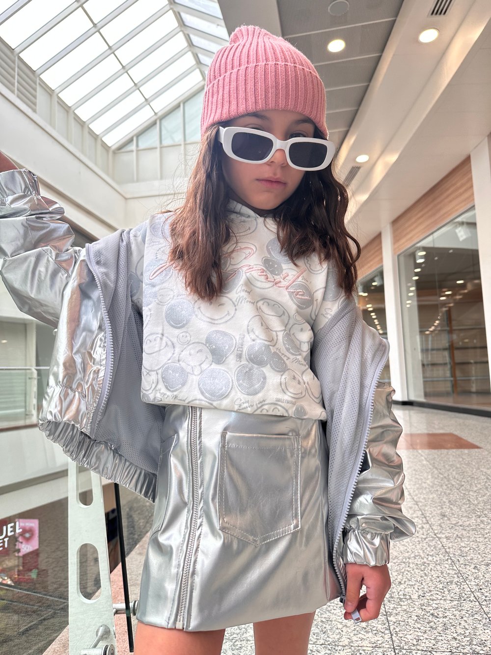 Image of Zipper Metallic Skirts