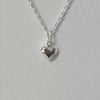 Tiny sterling silver hearts ~ pendant and earrings