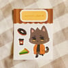 Cafe Cats Vinyl Sticker: Ameowricano Please!