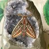 White-lined Sphinx Moth Enamel Pin