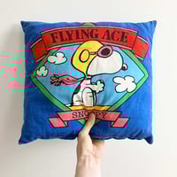 Image 3 of Coussin bleu Snoopy années 80