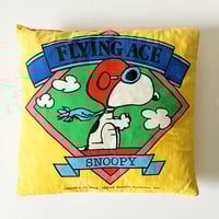 Image 2 of Coussin Snoopy jaune années 80