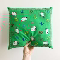 Image 3 of Coussin Snoopy vert années 80