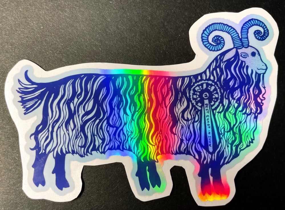 Goat hologram sticker
