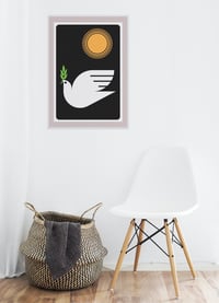 Image 2 of Peacebird Silkscreen Peace Dove Print 