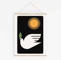 Image 1 of Peacebird Silkscreen Peace Dove Print 