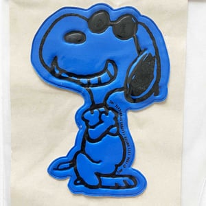 Image of Patch Snoopy bleu Snoopy années 70