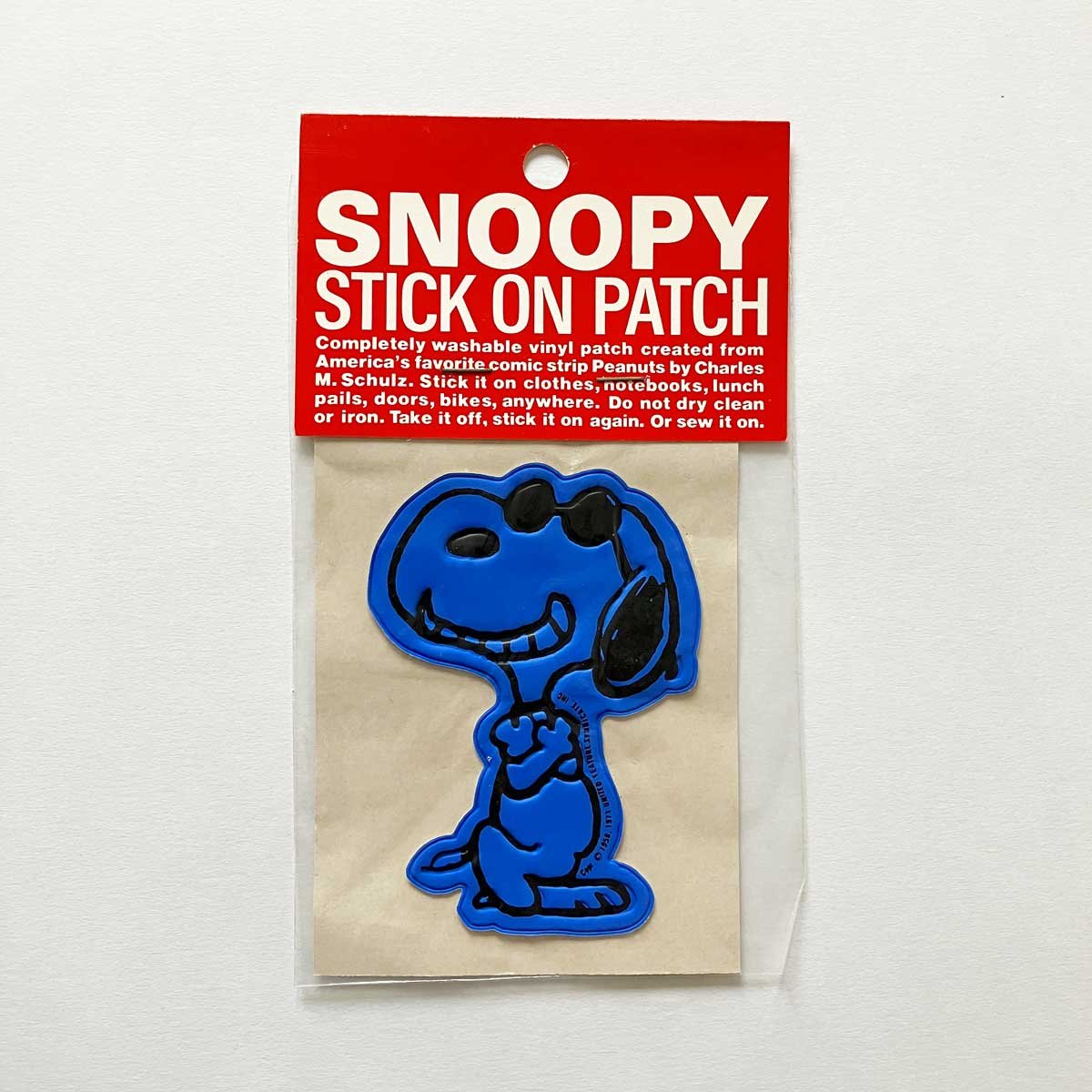 Image of Patch Snoopy bleu Snoopy années 70