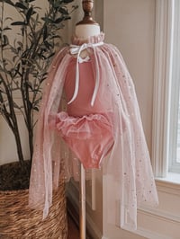 Image 1 of Dusty rose sequins cape