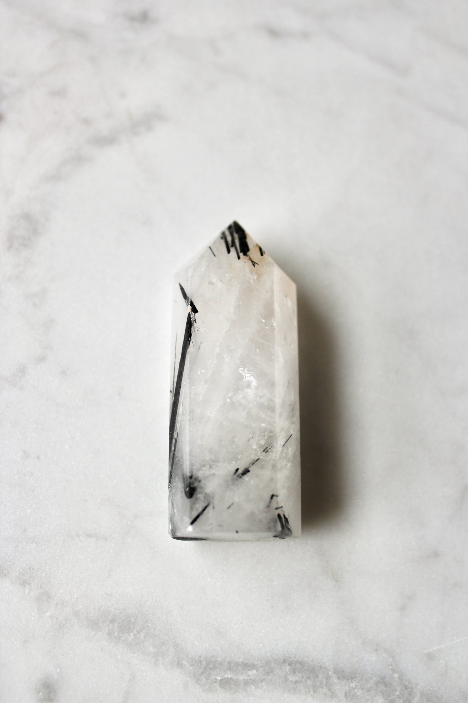 Image of Tourmalinated Quartz Crystal