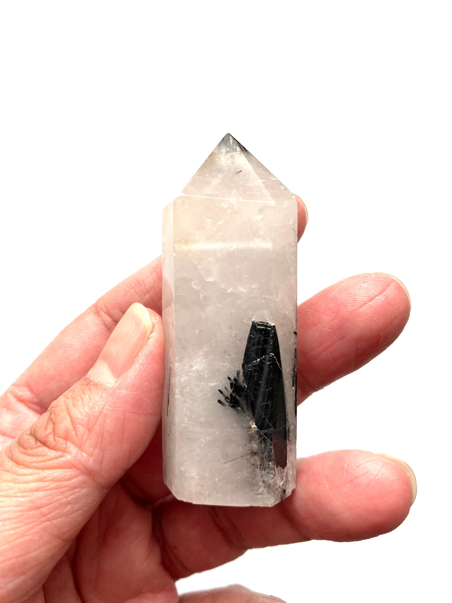 Image of Tourmalinated Quartz Crystal