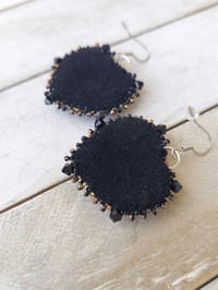 Image 4 of Black Deadly Heart earrings 