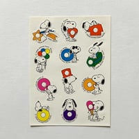 Image 1 of Feuille de stickers Snoopy  années 70