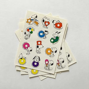 Image of Feuille de stickers Snoopy  années 70