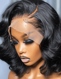 Image 2 of  13x4 Natural Black HD Bob Length Lace Wigs Wear and Go(Body Wave)
