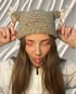 beige cat ears beanie Image 5