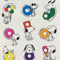 Image 3 of Feuille de stickers Snoopy  années 70