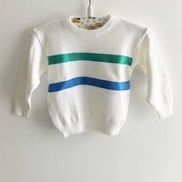 Image 1 of Tricot blanc 18/24 mois Petit Bateau stock neuf