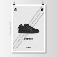 Image 1 of Adidas Forum Low x Bad Bunny “Back To School” Sneaker Print