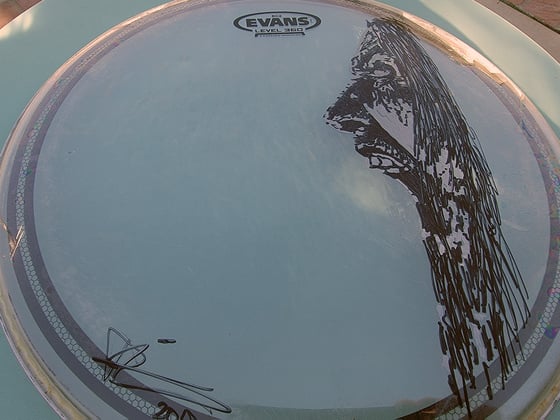 Image of Dirk Profile Drumhead - Bent Sea - illustrated and signed by Dirk