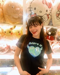 Image 5 of RESTOCK Valentine Adore U Tee 🩵🖤😈Black & Baby Blue 🩵