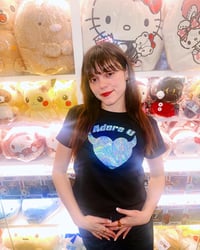Image 1 of RESTOCK Valentine Adore U Tee 🩵🖤😈Black & Baby Blue 🩵