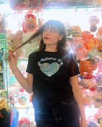 Image 2 of RESTOCK Valentine Adore U Tee 🩵🖤😈Black & Baby Blue 🩵