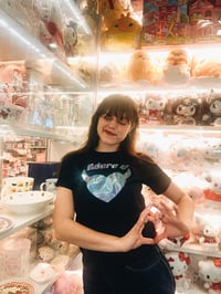 Image 4 of RESTOCK Valentine Adore U Tee 🩵🖤😈Black & Baby Blue 🩵
