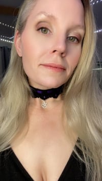 Image 3 of Moonlit Magic Choker – With Crescent Moon & Pentacle Pendant