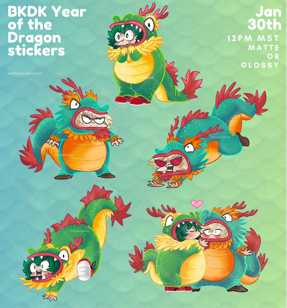 BKDK Year of the Dragon Stickers