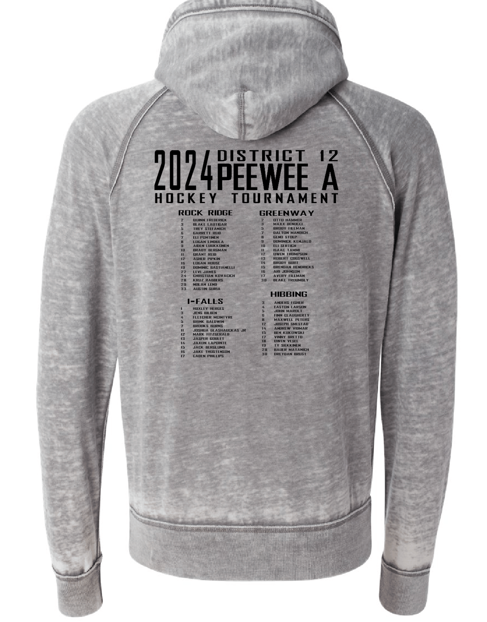 PEEWEE A DISTRICT HOODY-STANDARD