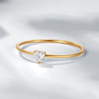 Image 2 of 18K Gold Plated Heart Shaped Ring