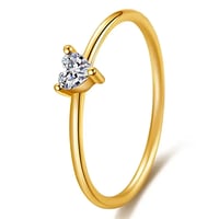 Image 3 of 18K Gold Plated Heart Shaped Ring