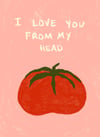 Tomato Love Valentine Postcard 