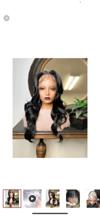 Image 1 of MAY| BLACK  13X4 BODY WAVE LACE FRONT WIG 