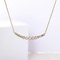 Image 1 of 18K Gold Plated Rhinestone Necklace