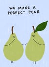 Perfect Pear Valentine Postcard