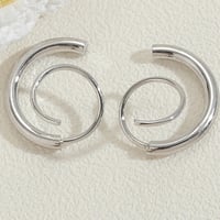 Image 3 of 14K Gold Plated Swirl Earrings