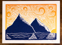 Image 3 of Mountains Sunset Serigraph