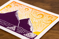 Image 2 of Mountains Sunset Serigraph