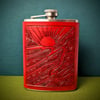 Leather-wrapped Flask #10 (Red)