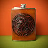 Leather-wrapped Flask #15 (Natural)