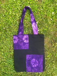 Image 1 of Purple + Black Adire Tote Bag : Decision Sacred Art Gallery