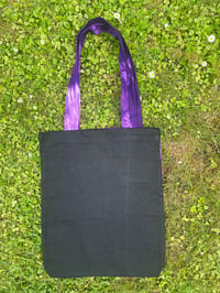 Image 2 of Purple + Black Adire Tote Bag : Decision Sacred Art Gallery